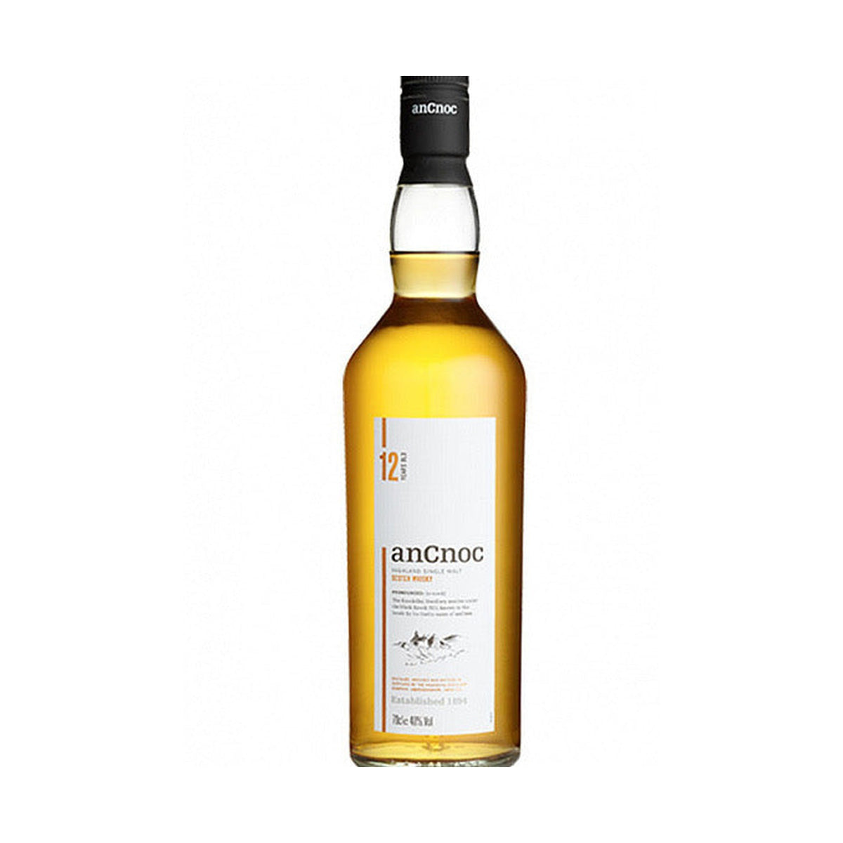 Ancnoc 12 YO Single Malt Whisky 70CL 40%