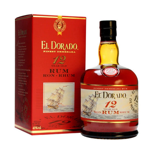 Ron El Dorado 12 años con vaso